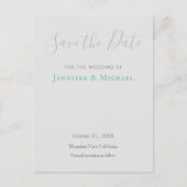 Hochzeitsdesign Modernes Design Save the Date Postkarte (Vorderseite)