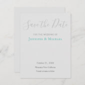 Hochzeitsdesign Modernes Design Save the Date RSVP Karte (Vorne/Hinten)