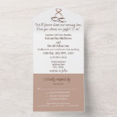 Hochzeitsdesign zum Thema Kaffee All In One Einladung (Innen Boden)