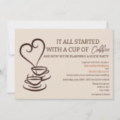 Hochzeitsdesign zum Thema Kaffee Einladung (Vorderseite)