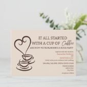 Hochzeitsdesign zum Thema Kaffee Einladung (Stehend Vorderseite)