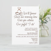 Hochzeitsdesign zum Thema Kaffee Einladung (Stehend Vorderseite)