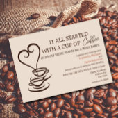 Hochzeitsdesign zum Thema Kaffee Einladung