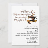 Hochzeitsdesign zum Thema Kaffee Einladung (Vorderseite)