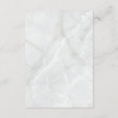 Hochzeitsdetails aus blauem Marmor Begleitkarte (Rückseite)
