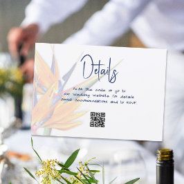 Hochzeitsdetails Bird of Paradise Umschließungskar Einladung