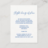 Hochzeitsdetails blaue Saphir-Kunsthandwerkskarte Begleitkarte (Rückseite)