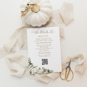 Hochzeitsdetails-Einlegekarte für den Herbst Einladung