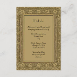 Hochzeitsdetails Elegantes Jugendstil Begleitkarte