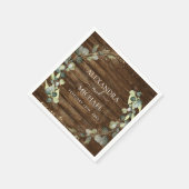 Hochzeitsdetails Eukalyptus Rustikale Landschaft Serviette (Ecke)