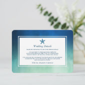 Hochzeitsdetails für die Hochzeitsfeiern im Aquare Begleitkarte (Stehend Vorderseite)