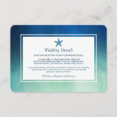 Hochzeitsdetails für die Hochzeitsfeiern im Aquare Begleitkarte (Vorderseite)