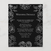 Hochzeitsdetails für Premium-Rose in Schwarz und W (Vorderseite)