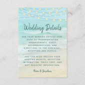 Hochzeitsdetails für Strandnähten Begleitkarte (Vorderseite)