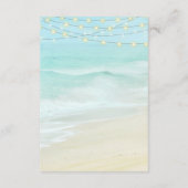 Hochzeitsdetails für Strandnähten Begleitkarte (Rückseite)