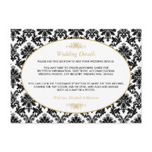 Hochzeitsdetails für Vintages Gold, Schwarz und We