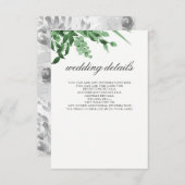 Hochzeitsdetails - Grüne Hochzeit Begleitkarte (Vorne/Hinten)