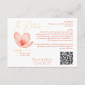 Hochzeitsdetails hellorange Blume gewölbte Foto Begleitkarte (Vorderseite)