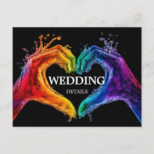 🌈 ❤️ HochzeitsDETAILS Herz der Hochzeit Begleitkarte (Vorderseite)