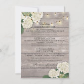 Hochzeitsdetails hydrangea Blume Streichholz Einladung (Vorderseite)