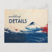 Hochzeitsdetails Japonesque Harmonie mit Fuji Begleitkarte (Vorderseite)