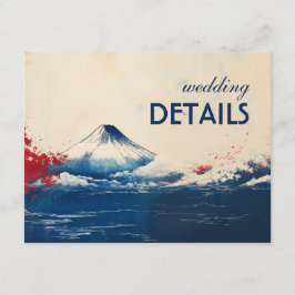 Hochzeitsdetails Japonesque Harmonie mit Fuji Begleitkarte