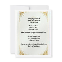 Hochzeitsdetails Karte Minimalistisch Gold Acryl I