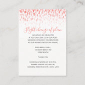 Hochzeitsdetails Korallenkaskadenkarte Begleitkarte (Rückseite)