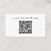 Hochzeitsdetails mit Doodle-Design + QR-Code | Sch Begleitkarte (Rückseite)