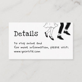 Hochzeitsdetails mit Doodle-Design + QR-Code | Sch Begleitkarte