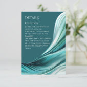 Hochzeitsdetails - Moderne Abstrakte Smaragdgrün- Begleitkarte (Stehend Vorderseite)