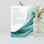 Hochzeitsdetails - Moderne Abstrakte Smaragdgrün- Begleitkarte (Stehend Vorderseite)