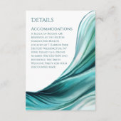 Hochzeitsdetails - Moderne Abstrakte Smaragdgrün- Begleitkarte (Rückseite)