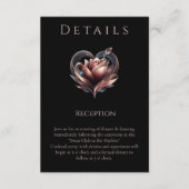 Hochzeitsdetails - Moderne Rose mit Herz-/Kreislau Begleitkarte (Vorderseite)