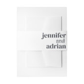 Hochzeitsdetails Moderner Einladung Bauch für Hoch Einladungsbanderole (Vorderseite Beispiel)