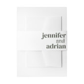 Hochzeitsdetails Moderner Einladung Bauch für Hoch Einladungsbanderole (Vorderseite Beispiel)