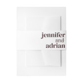 Hochzeitsdetails Moderner Einladung Bauch für Hoch Einladungsbanderole (Vorderseite Beispiel)