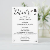 Hochzeitsdetails | Pen & Inkwell | Kleine Details Begleitkarte (Stehend Vorderseite)