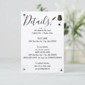 Hochzeitsdetails | Pen & Inkwell | Kleine Details Begleitkarte (Stehend Vorderseite)