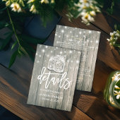 Hochzeitsdetails Rustikales Holz Mason Jars Streic Einladung