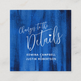 Hochzeitsdetails Saphir Blue Art Begleitkarte