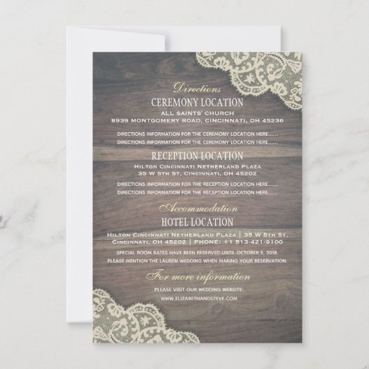 Hochzeitsdetails - Sonnenblumenspieß- und Streiche Einladung (Rückseite)