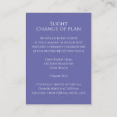 Hochzeitsdetails Tulpenbouquet Monogramm blau Begleitkarte (Rückseite)