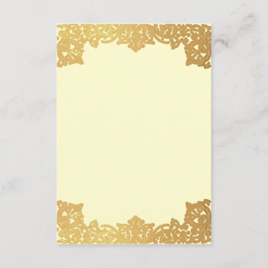 Hochzeitsdetails Vintag Elegantes Traumhaus Begleitkarte (Rückseite)