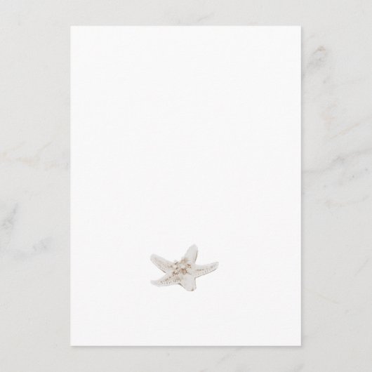 Hochzeitsdetails zum Thema blaue Ozeane Begleitkarte (Rückseite)