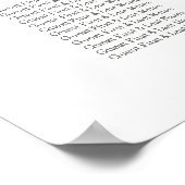 Hochzeitsdiagramm 12 Tische mit Blumenwasser Poster (Ecke)