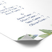 Hochzeitsdiagramm der blauen Navy Poster (Ecke)