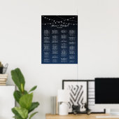 Hochzeitsdiagramm der Himmelsschifffahrt Poster (Heimbüro)