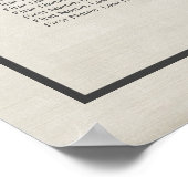 Hochzeitsdiagramm der weißen Anemone Poster (Ecke)