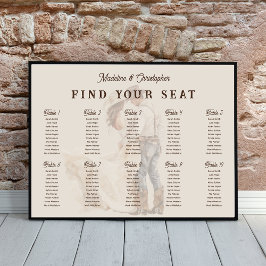 Hochzeitsdiagramm der Western-Ranch Poster